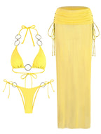 Bikini 3 piezas cintura alta