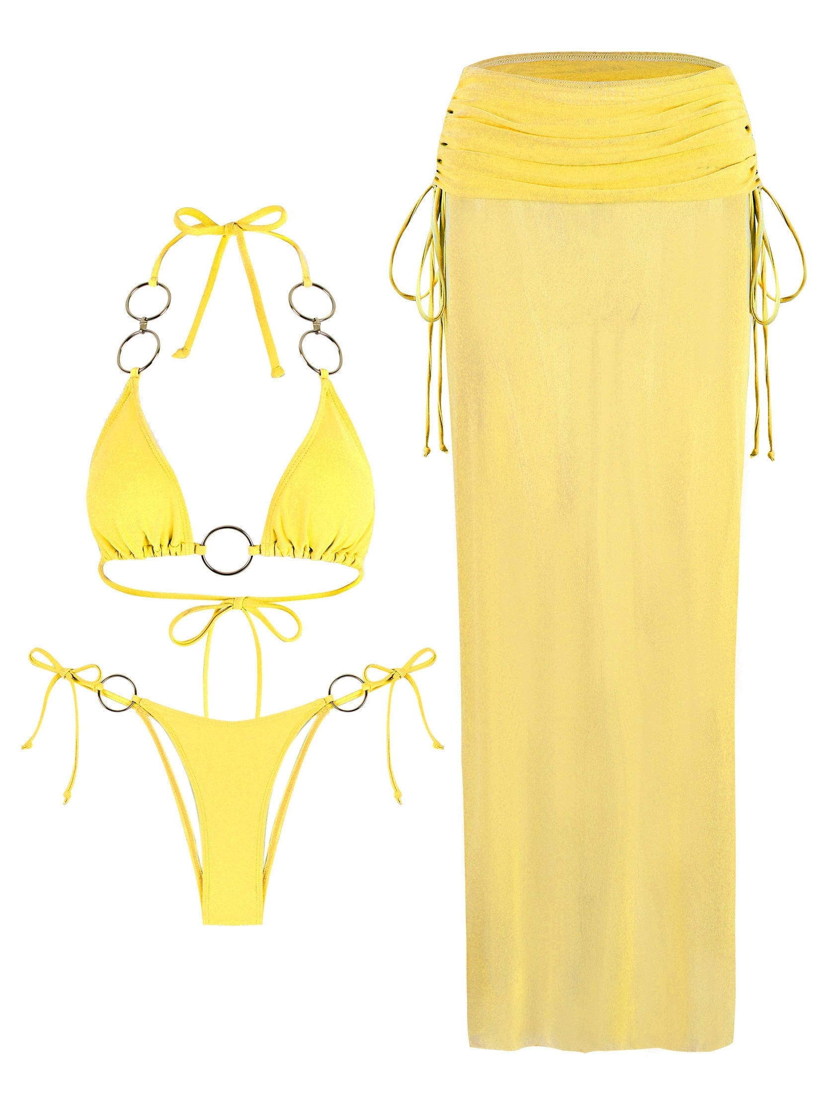 Bikini 3 piezas cintura alta