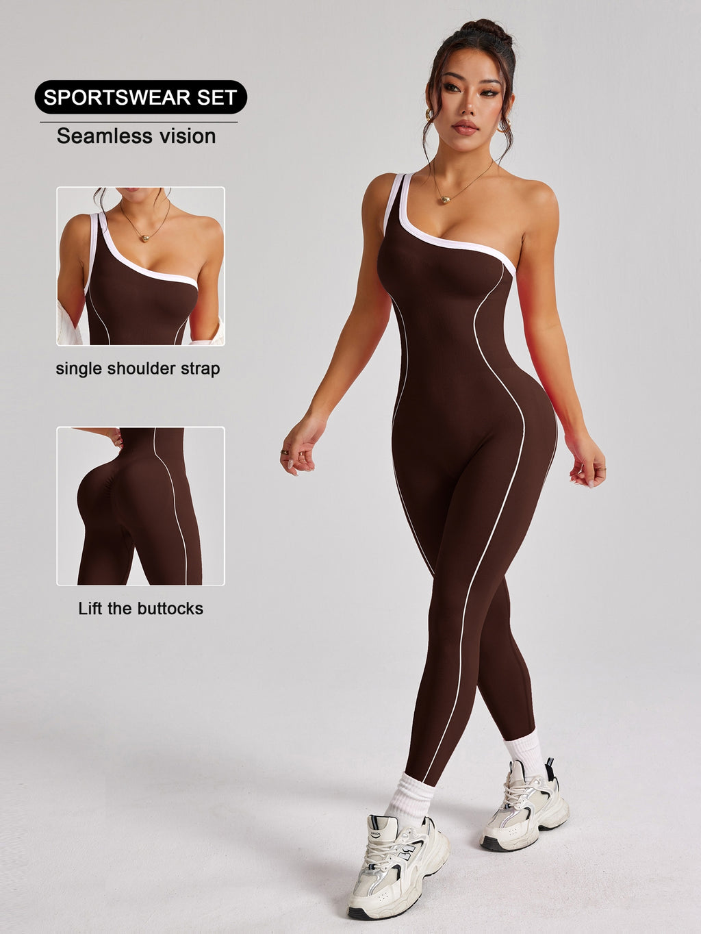 Mono deportivo elástico de una sola manga