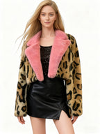 Abrigo de Peluche Estilo Leopardo · Elegante y Calentito