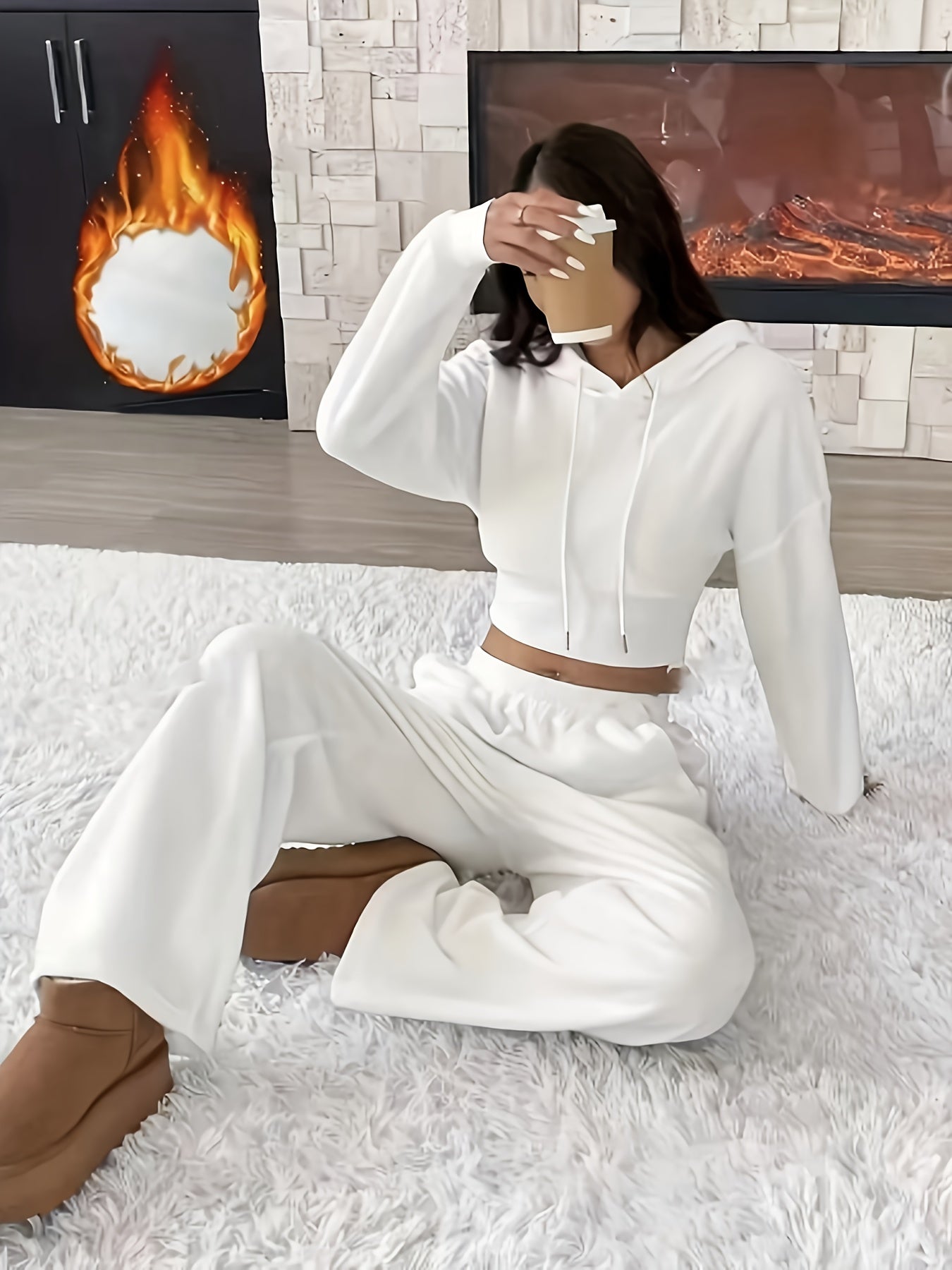 Conjunto de sudadera con capucha y pantalón a juego