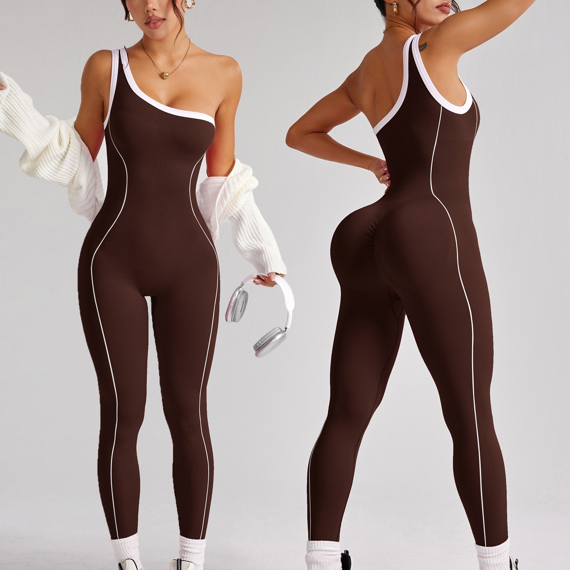 Mono deportivo elástico de una sola manga