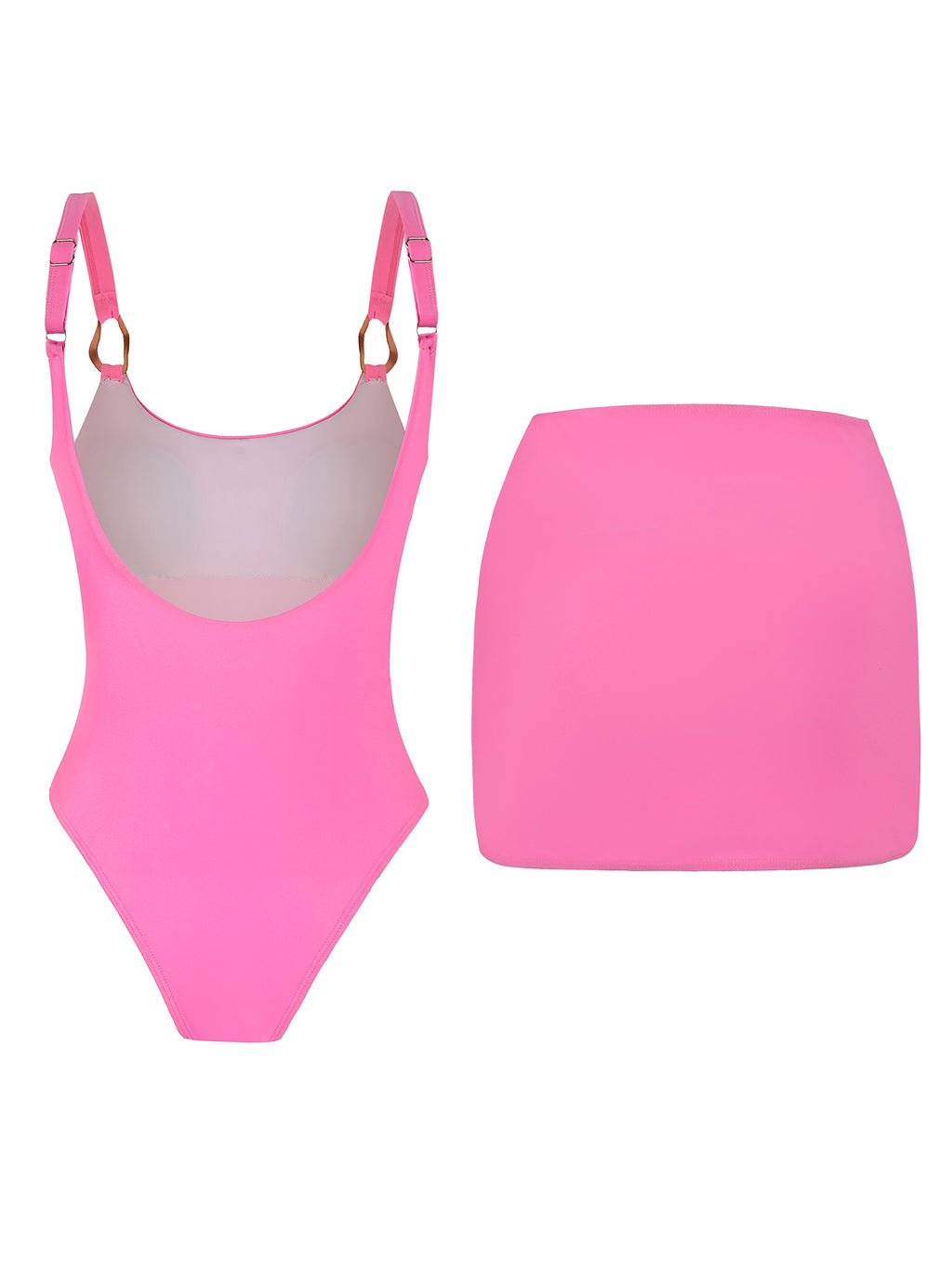Bikini rosa con aro + falda mini