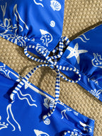 Bikini halter con conchas y estrellas