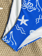 Bikini halter con conchas y estrellas