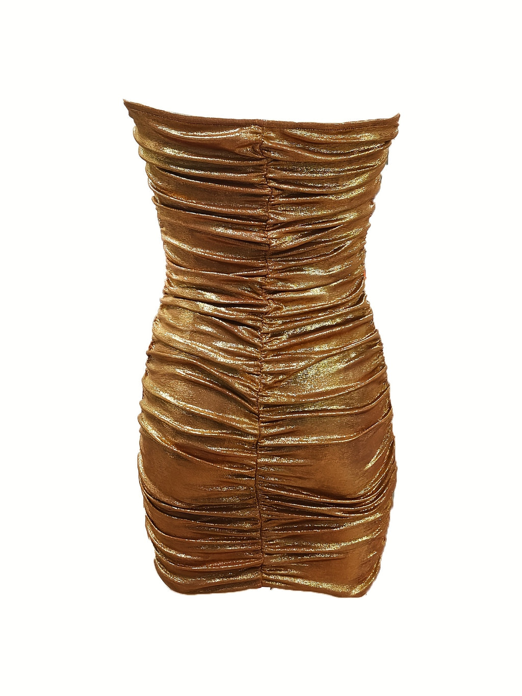 Vestido Ajustada Efecto Metálico – Estilo Nocturno y Moderno