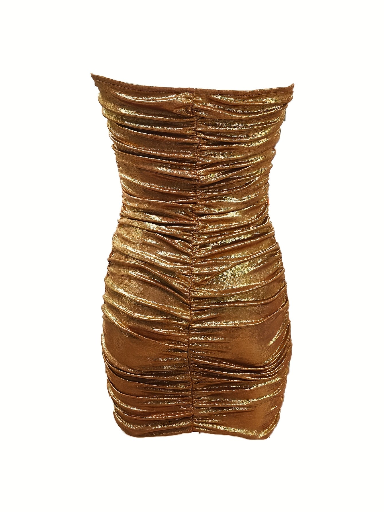 Vestido Ajustada Efecto Metálico – Estilo Nocturno y Moderno