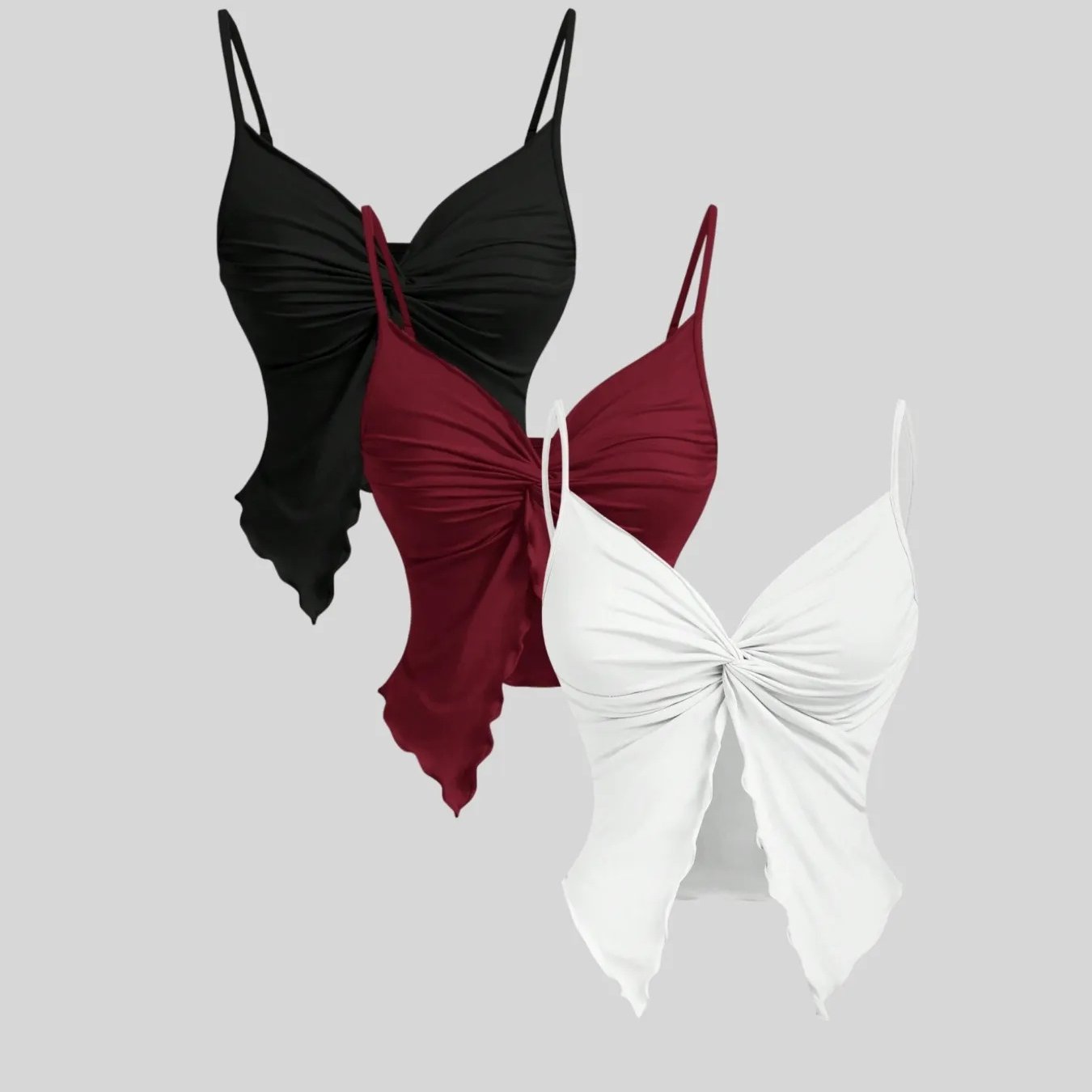 Top minimalista de tirantes – Set de 3 piezas