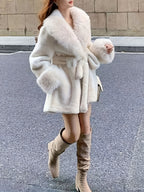 Abrigo Largo de Peluche · Cálido y Confortable